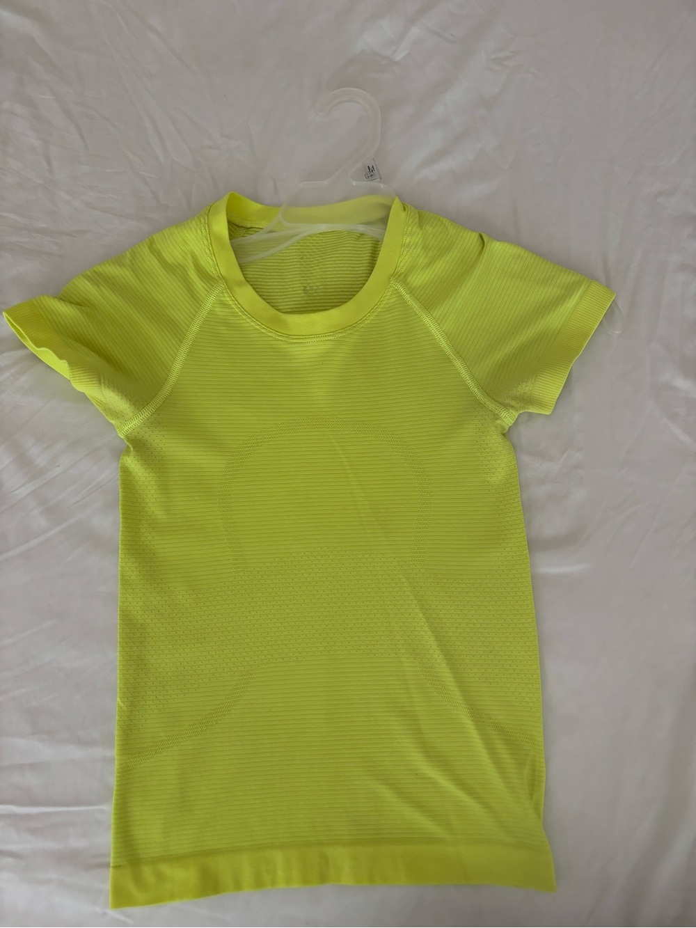 lululemon athletica Neon Yellow Short Sleeve Active Top